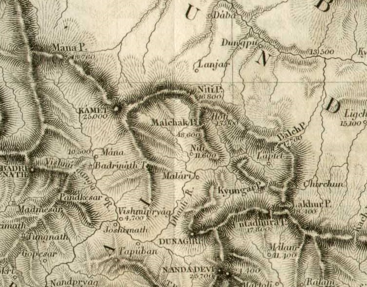 File:1851 map of Barahoti area Strachey.jpg