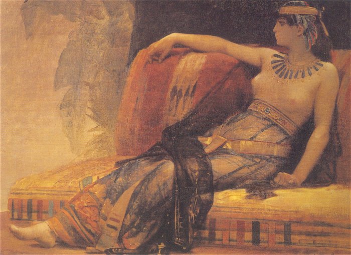 Cléopâtre (étude) by Alexandre Cabanel, at the Musée des Beaux-Arts - Béziers. Image available on Wikimedia Commons.