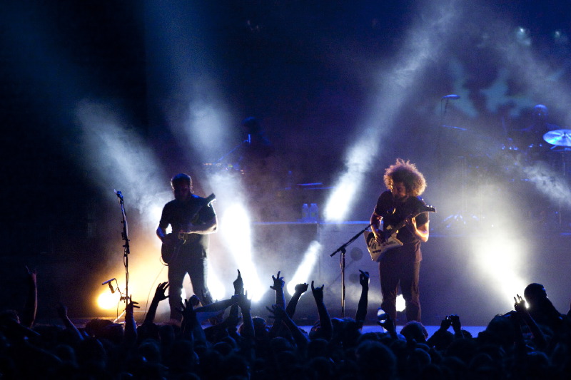 Coheed and Cambria performing at Rumsey Playfield in Central Park, 2010