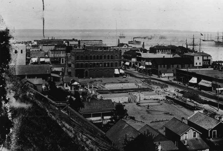 File:Construction site for the Mount Baker Building, vicinity of Port Townsend, approximately 1890 (WASTATE 2687).jpeg
