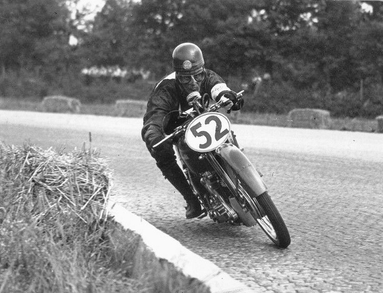 Dario Ambrosini at 1949 [[Nations motorcycle Grand Prix]] at Monza