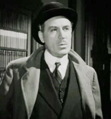 Dennis Hoey, as Inspector Lestrade in Sherlock Holmes and the Secret Weapon