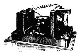 Drawing of Popov's radio wave based lightning detector