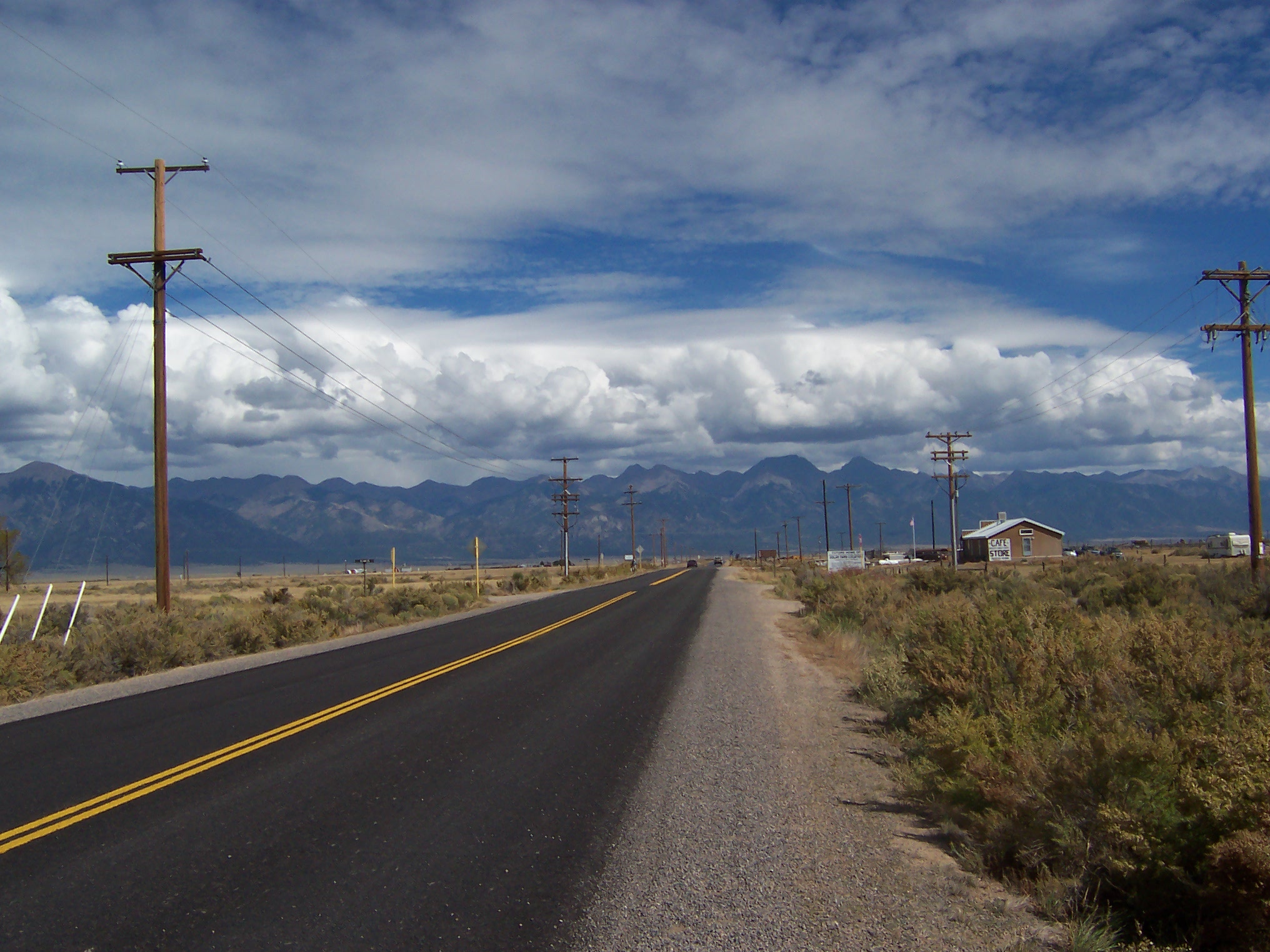 Долина Сан Луис. T дорога. Сагуач. San Luis Valley.