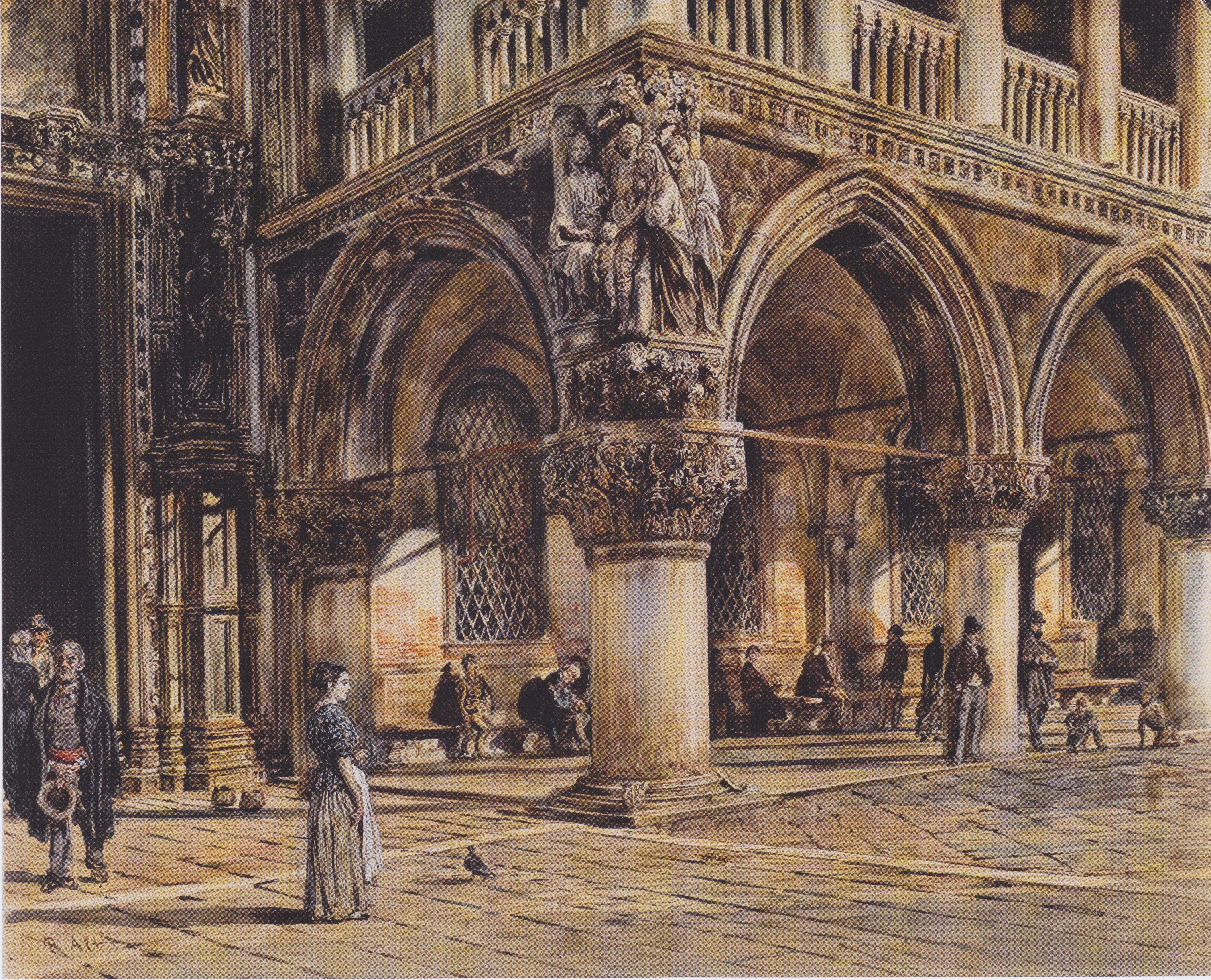 File:Rudolf von Alt - Blick auf den Commons - in Dogenpalast Wikimedia 1874.jpeg Venedig 