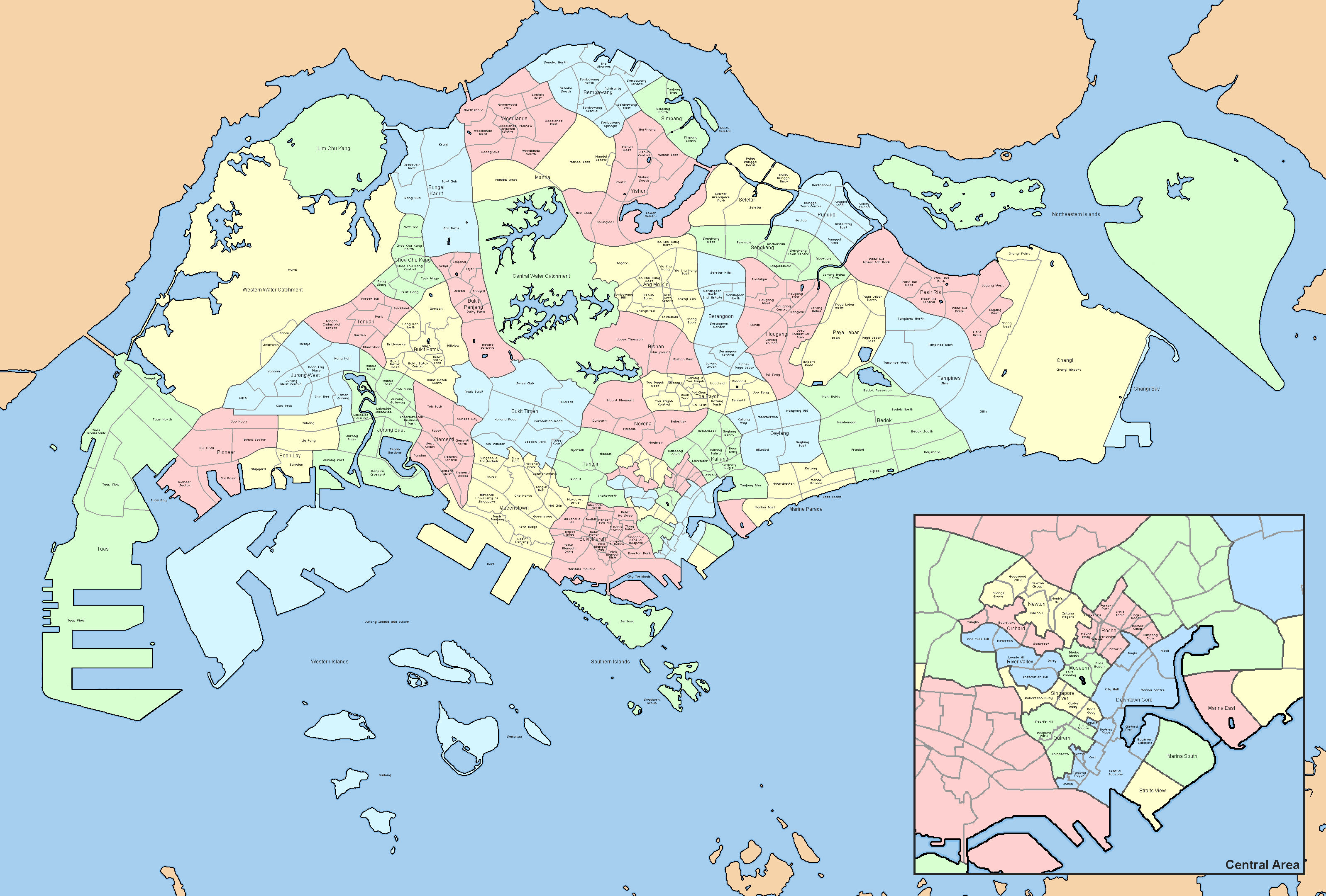 District 19 Singapore Map Administrative Divisions Of Singapore - Wikipedia