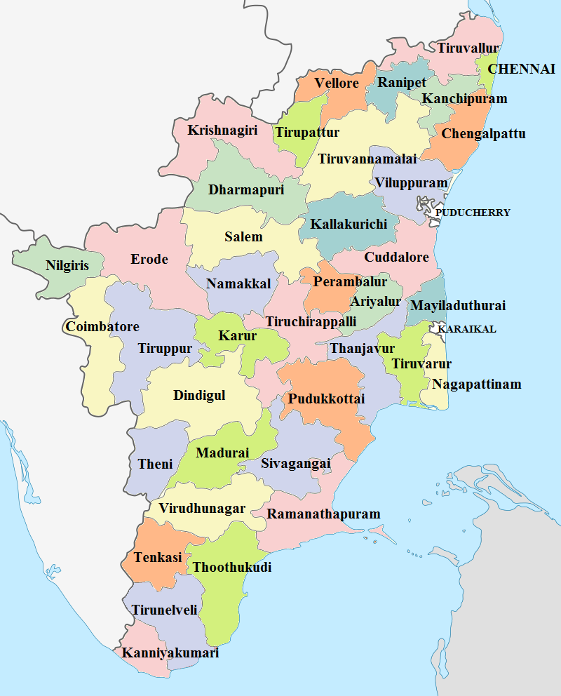 map of tamil nadu File Tamil Nadu Map Png Wikimedia Commons