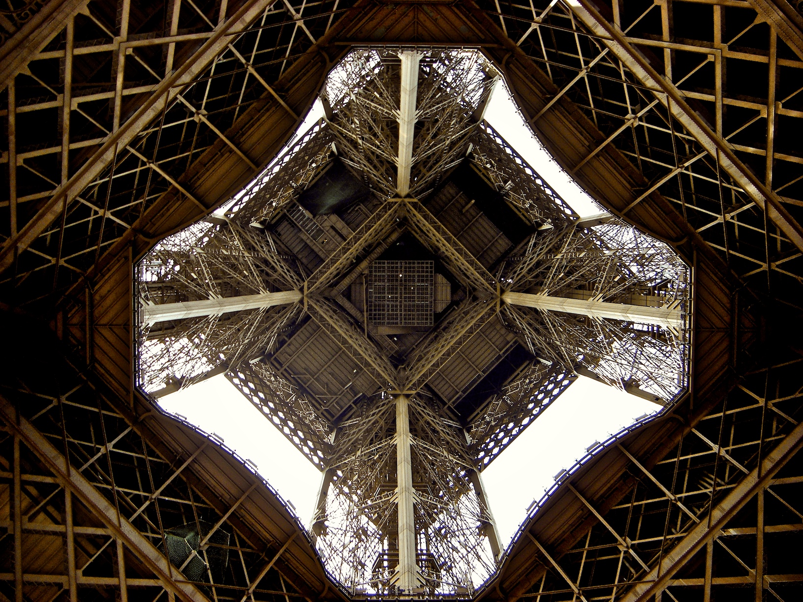 Inside Eiffel Tower in Paris