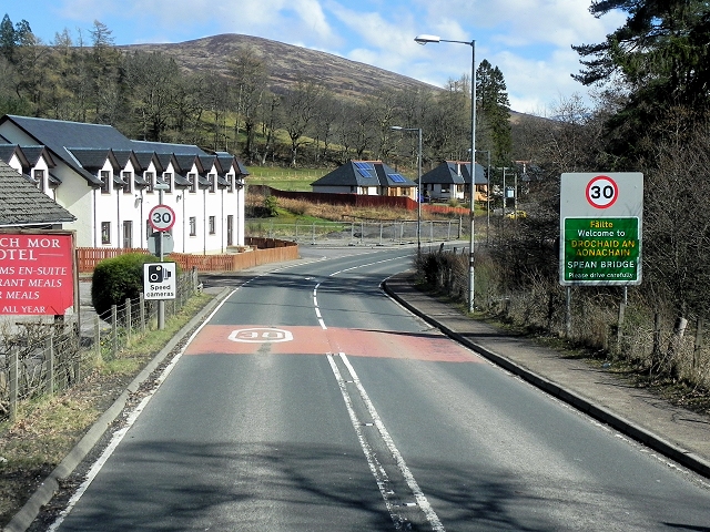 A82 Entering Spean Bridge from the North - geograph.org.uk - 4019644