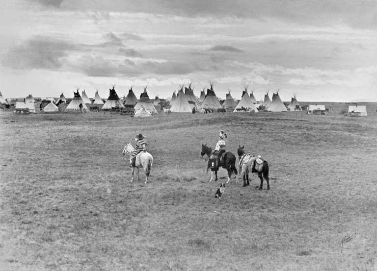 File:Aboriginal encampment near Calgary, AB, about 1925 (2918688269).jpg