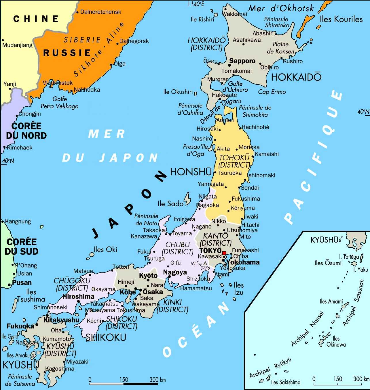 Carte du Japon