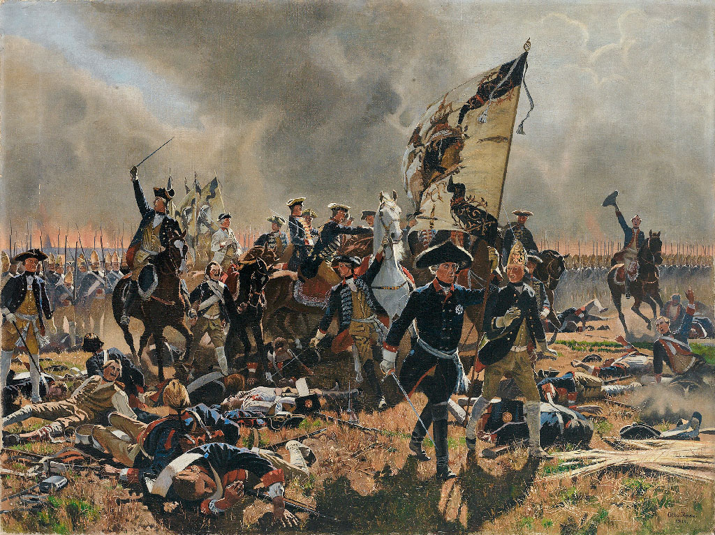 Friedrich II in der Schlacht bei Zorndorf Copy after Carl Röchling.jpg