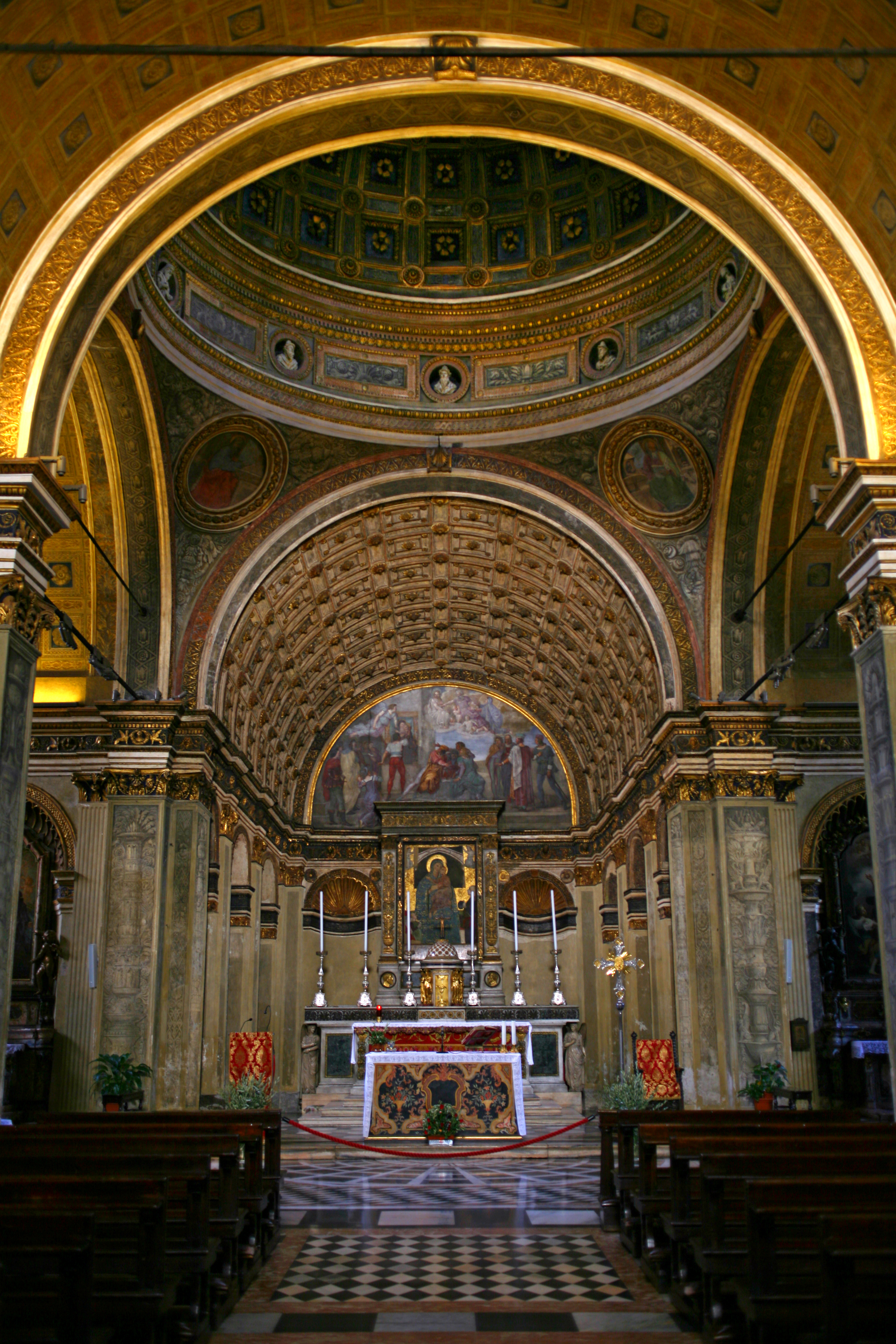 File:La chiesa di San Satiro a Milano nelle sue viste esterne e interne   - Wikimedia Commons