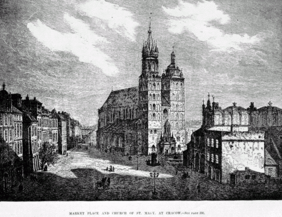 File:Market Place and Church of St. Mary, Cracow.gif