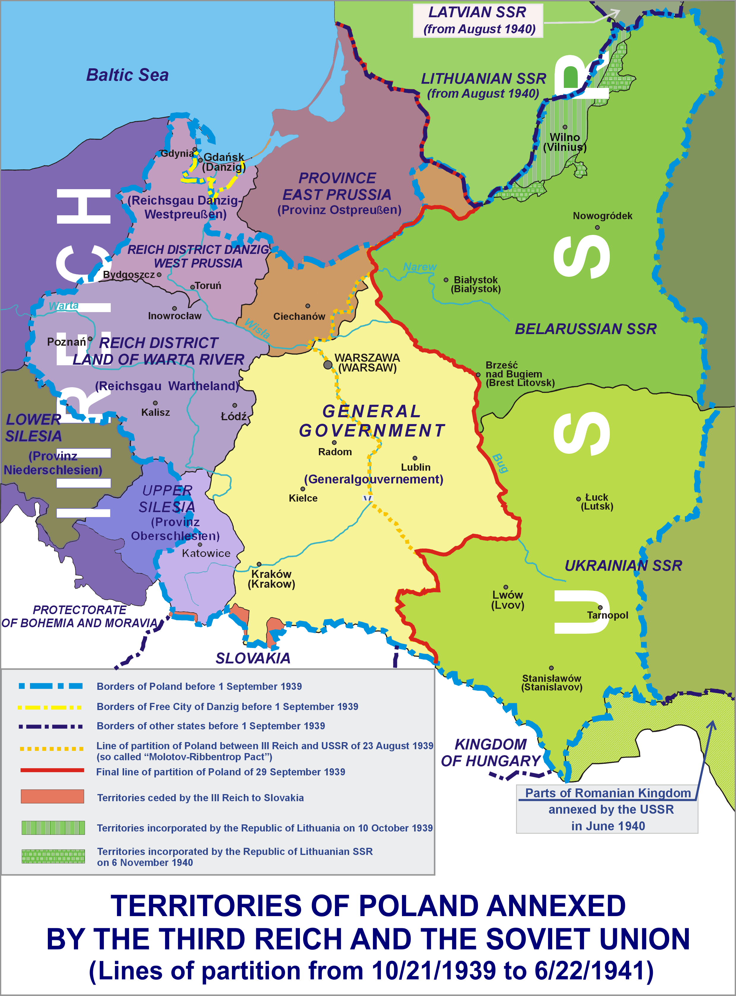 generalgouvernement polen 1939 karte Polish Areas Annexed By Nazi Germany Wikipedia generalgouvernement polen 1939 karte