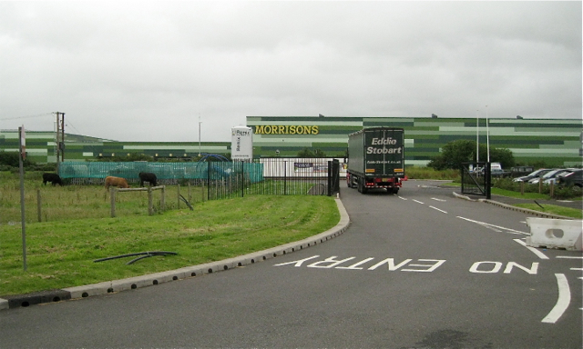File:Stobart truck at Morrisons distribution centre, Bridgwater, Somerset, 16 July 2012.jpg