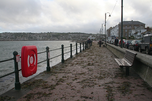 File:Storm strewn promenade, Wherry, Penzance - geograph.org.uk - 921823.jpg