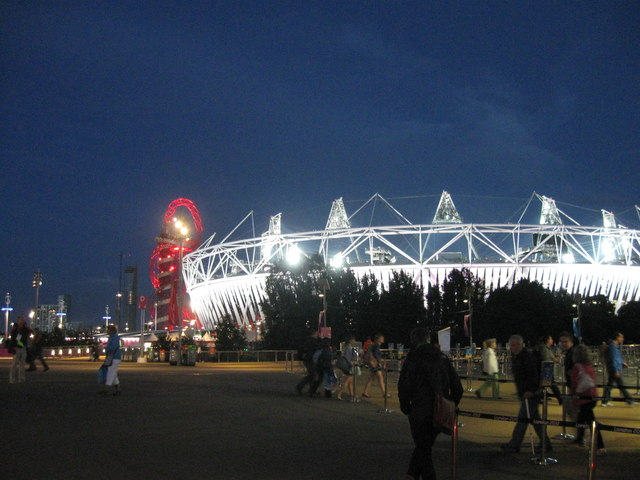 The Orbit and Olympic Arena at night - geograph.org.uk - 3072678