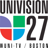WUNI's former Univision 27 logo. Variations of this logo were used from the mid-1990s through 2012.