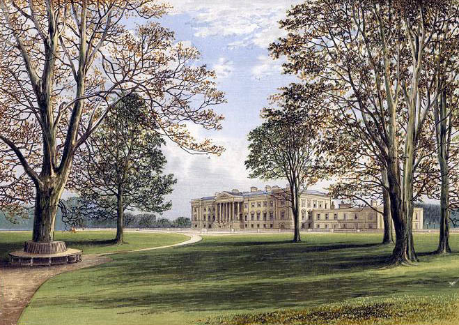 Hamilton Palace in Scotland from Morris's Country Seats (1880).