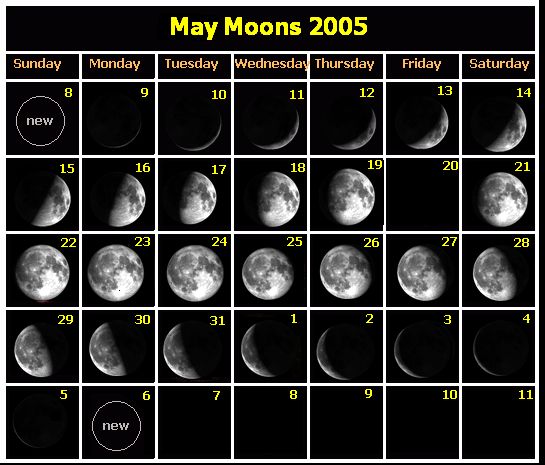 moon phase calendar