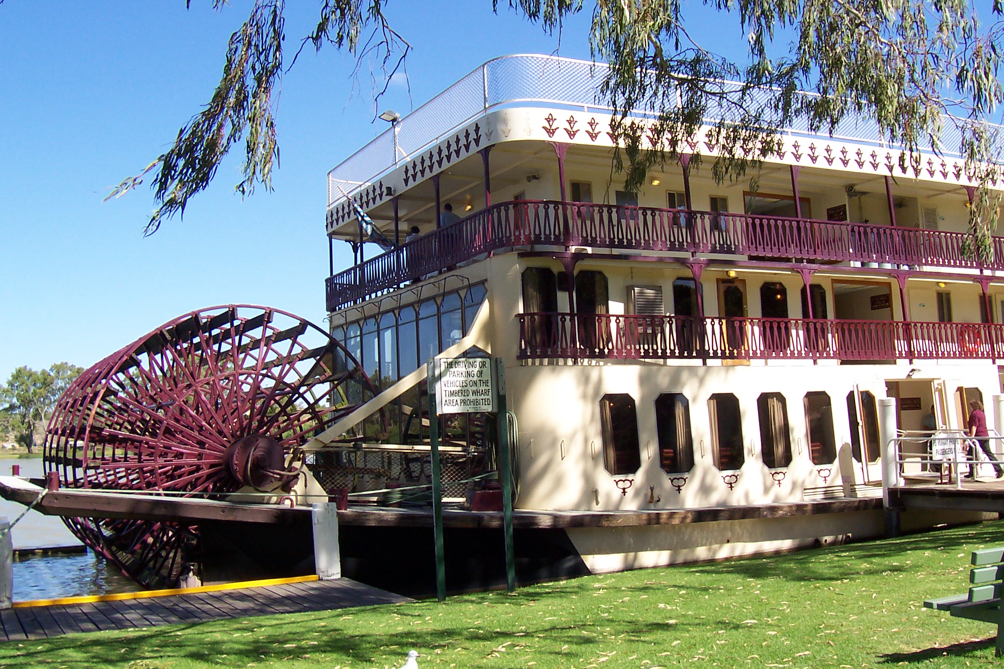 The oldest wooden paddle steamer still operating in the world