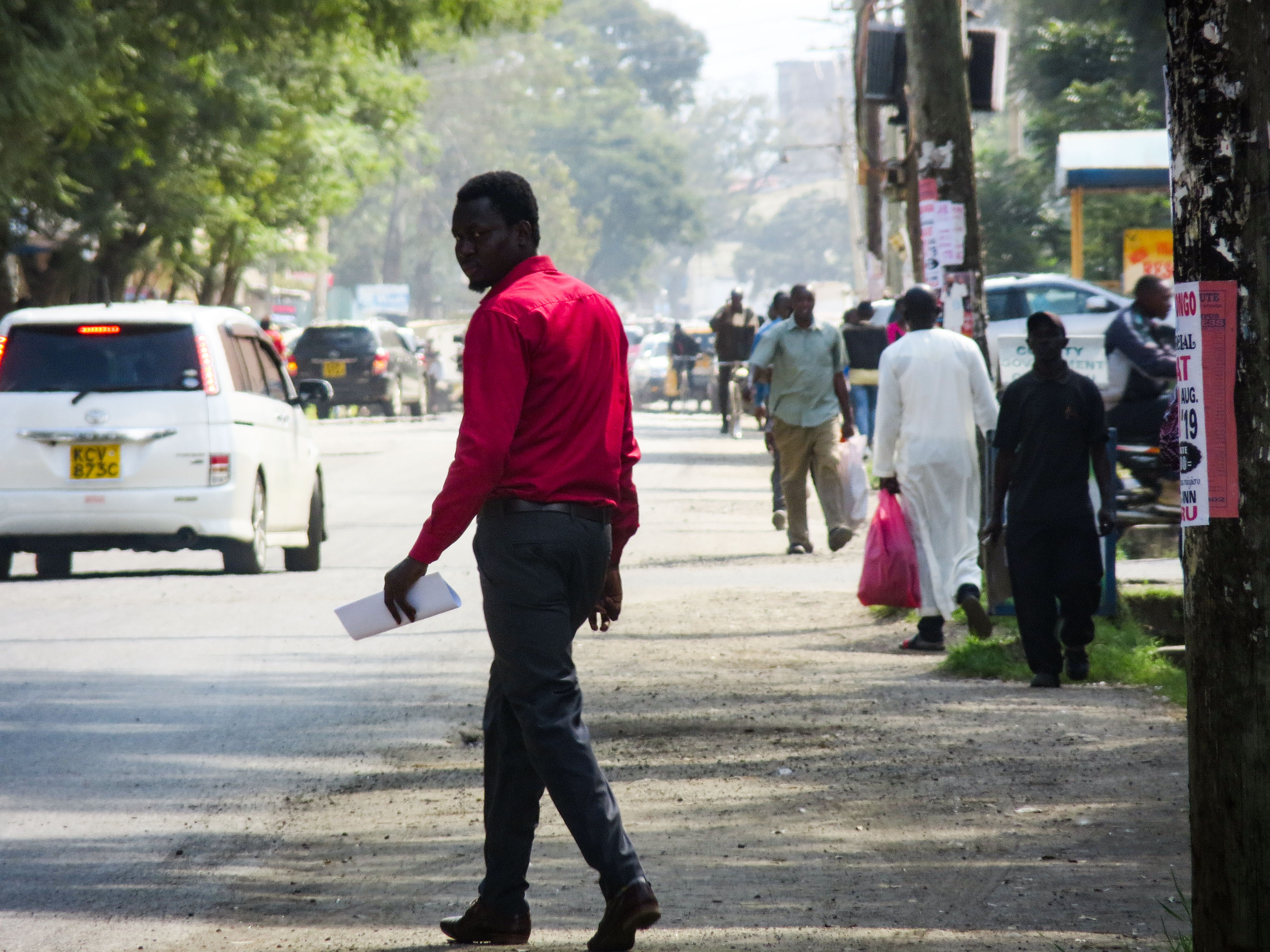 Before crossing the street