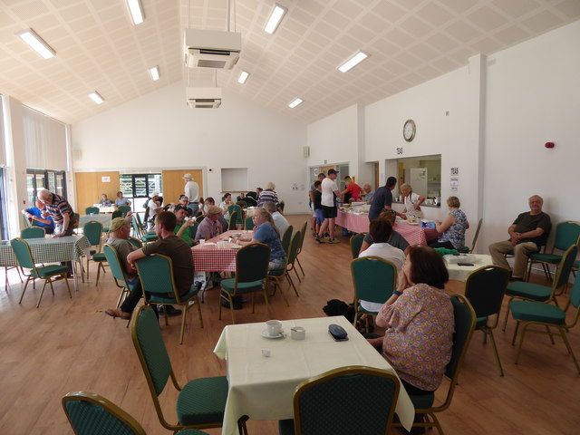 File:Scene at Norbury village fete 2019 in the village hall - geograph.org.uk - 6250709.jpg