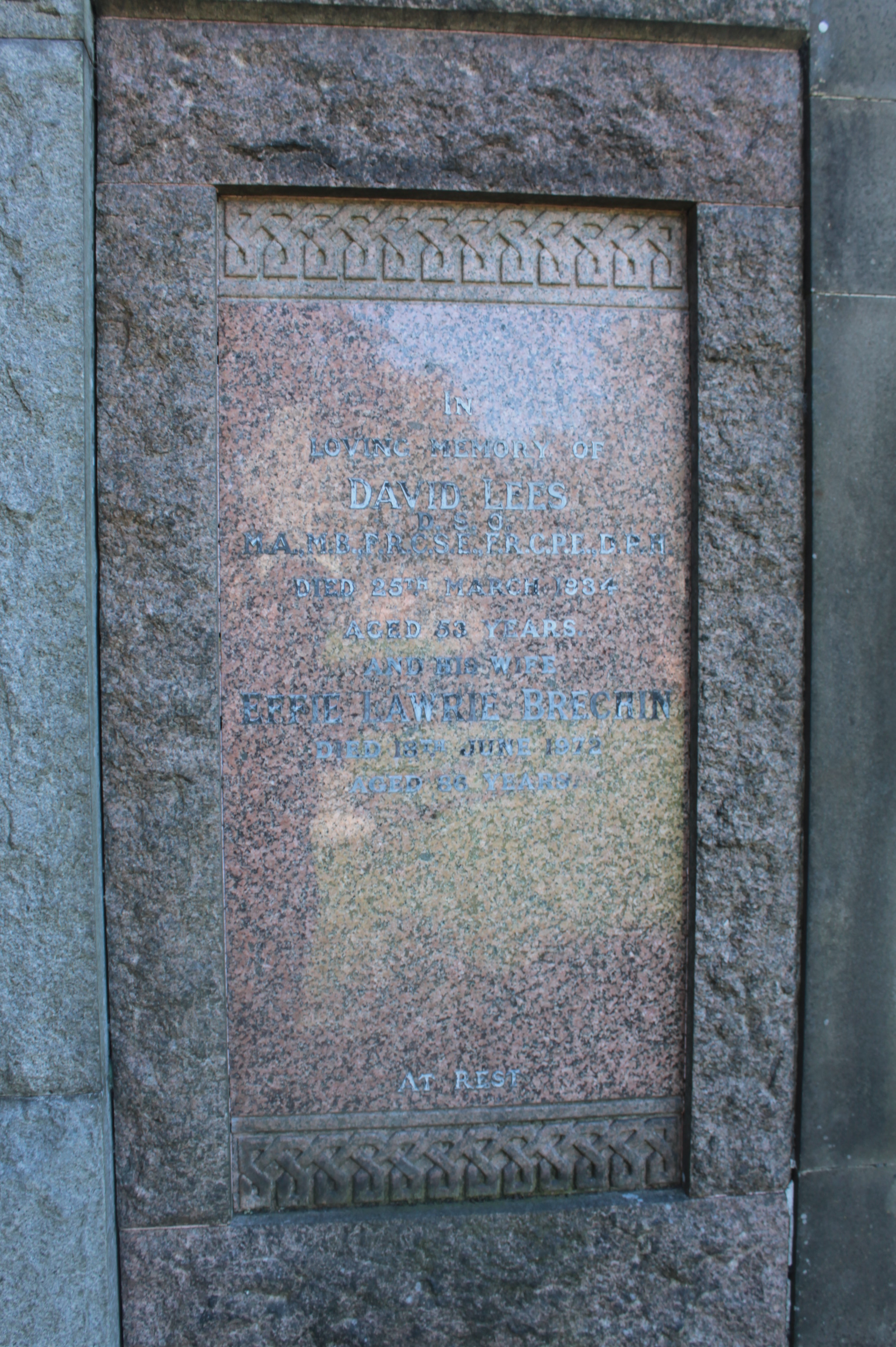 The grave of David Lees, Grange Cemetery