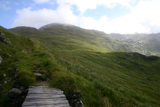 File:Track on Mam Barrisdale - geograph.org.uk - 234524.jpg