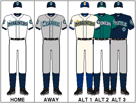 mariners old uniforms