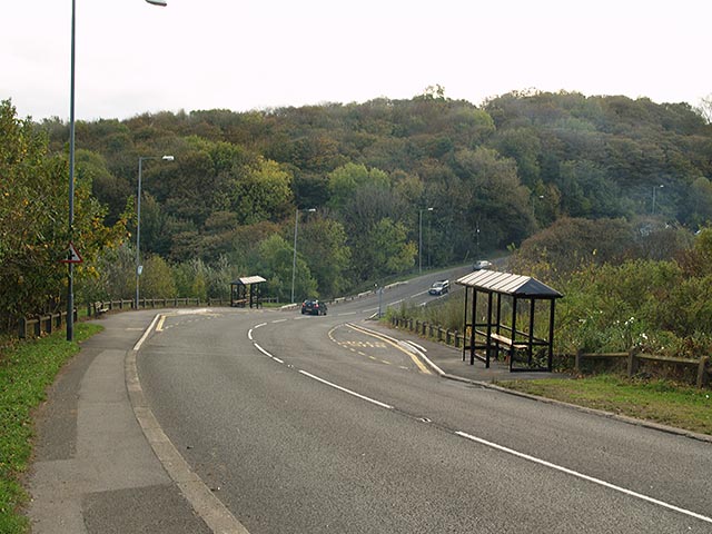 File:Bus stops at the bottom of Loftus Bank - geograph.org.uk - 586328.jpg