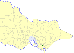 <span class="mw-page-title-main">Shire of Mirboo</span> Local government area in Victoria, Australia