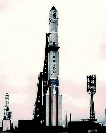 Proton launch vehicle carrying Granat
