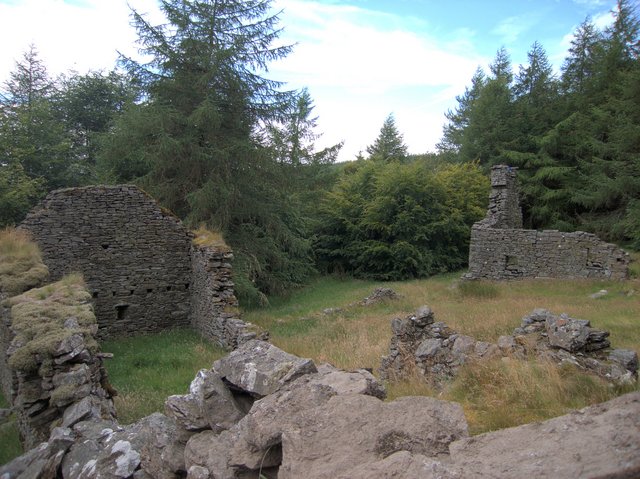 File:Ruined farm buildings near Bryn y Crofftau - geograph.org.uk - 518618.jpg