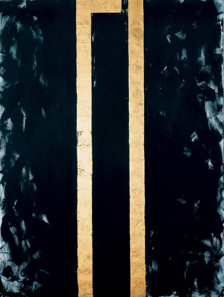 Ryszard Wasko, Man in the Night (dedicated to Barnett Newman), 1988 — an example of a painting in the colour field
style.