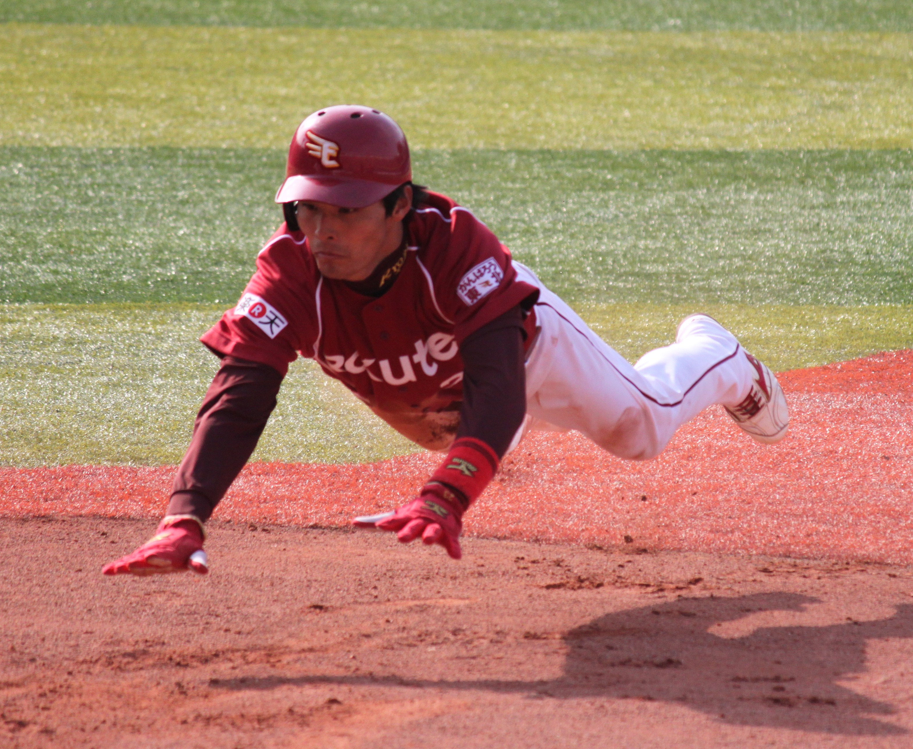 20120320 Ryo Hijirisawa,outfielder of the Tohoku Rakuten Golden Eagles,at Yokohama Stadium.JPG