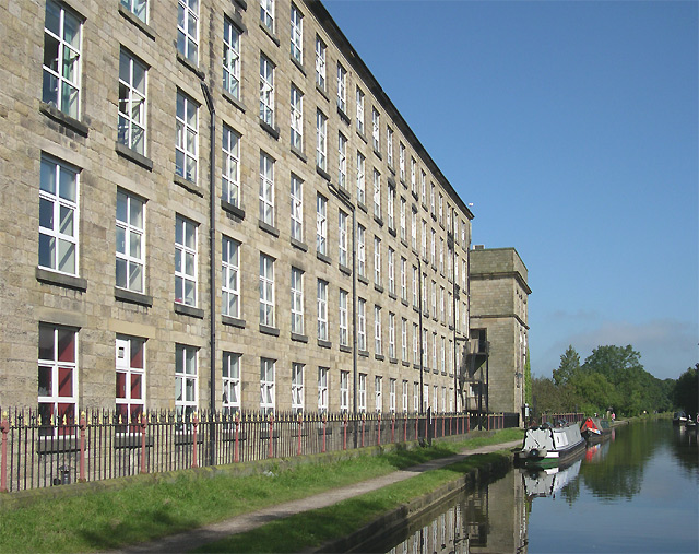 Adelphi Mill and Macclesfield Canal at Bollington, Cheshire - geograph.org.uk - 568130