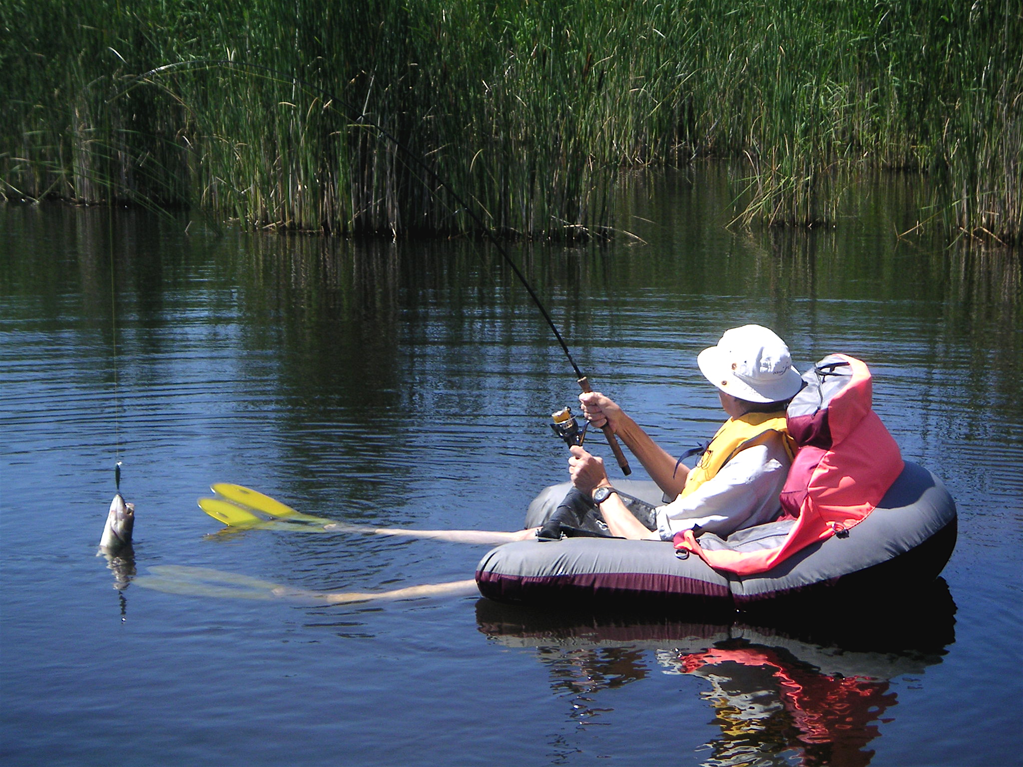 Single Person Small Fishing Belly Boat Inflatable Float Tube