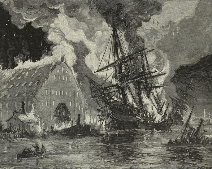 File:Burning of USS Merrimack, 1861.png