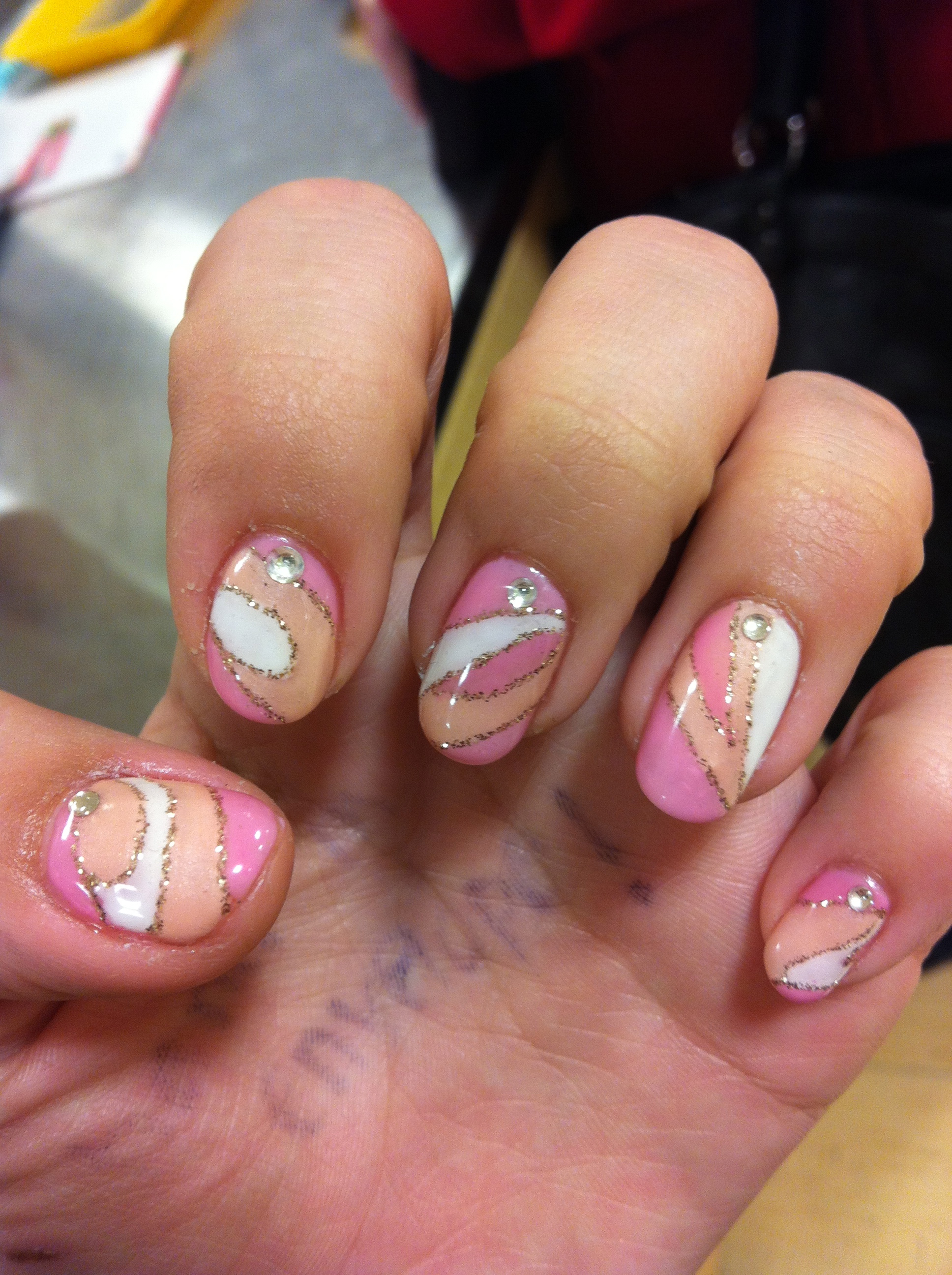 Sculpted pink and white gel enhancement. #pinkandwhites #frenchnails # gelnails #nailart #handpaintednails #nail… | Pink gel nails, White gel nails,  Gel nail designs