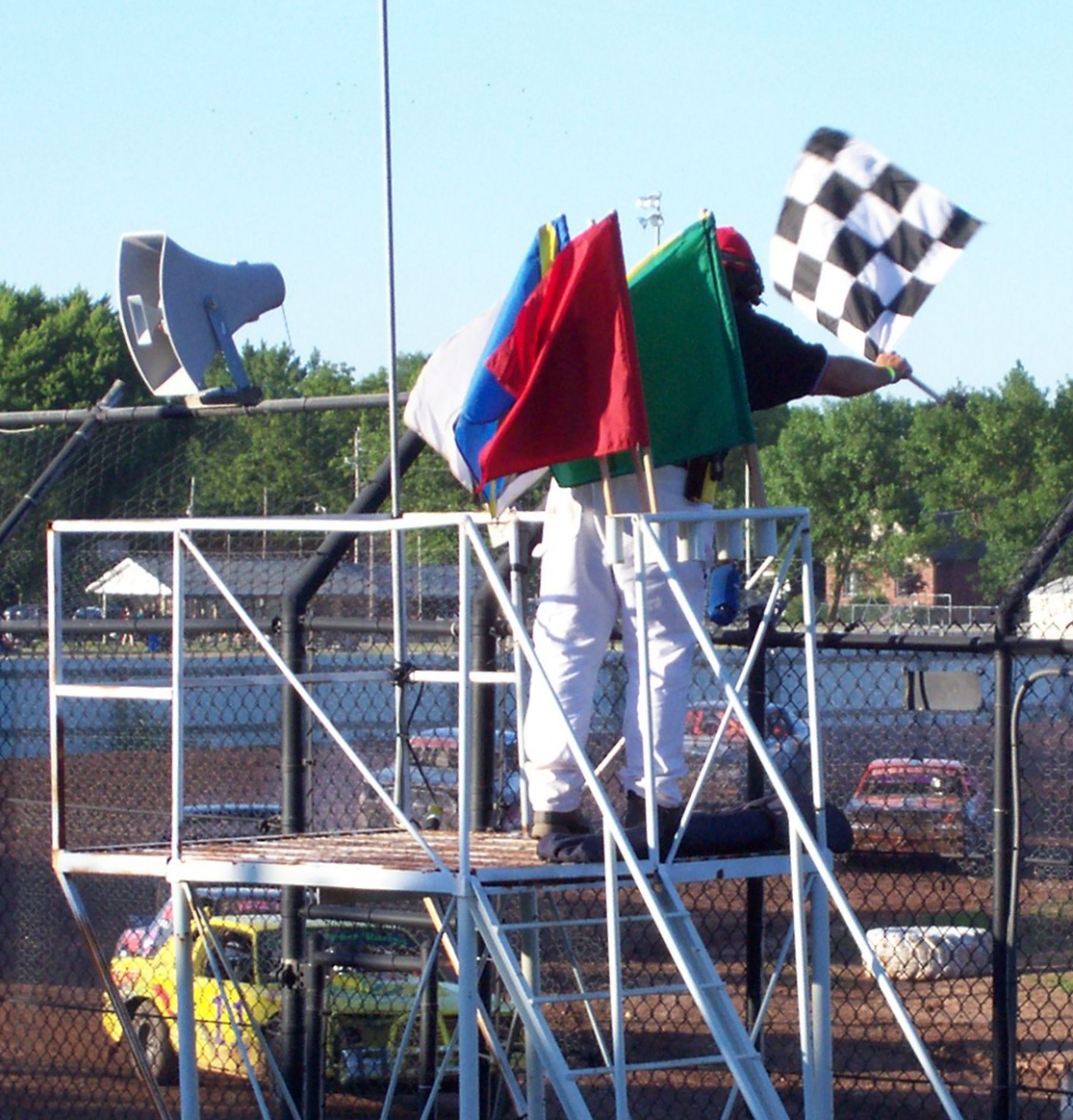 Red & White Checkered Flag, Fl;agman