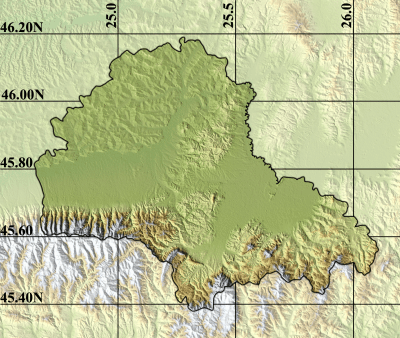 Location map Romania Brașov County