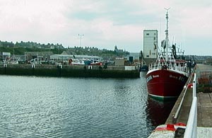 Cluny Harbour, with town in background Buckie harbour.jpg