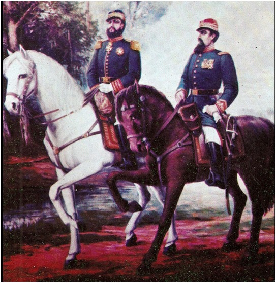 File:Francisco Solano López y José Eduvigis díaz a caballo..jpg