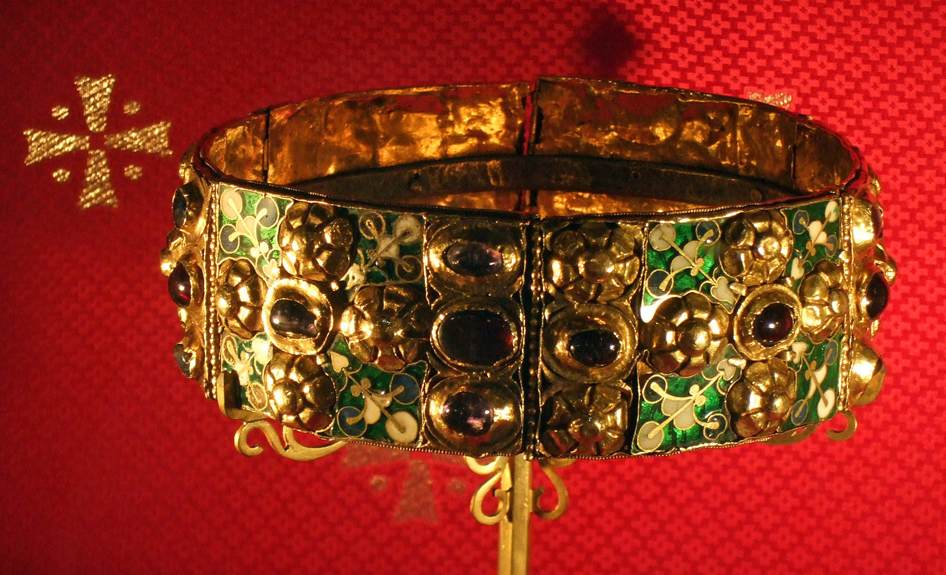 The Iron Crown of Lombardy, displayed in the Cathedral of Monza (near Milan).