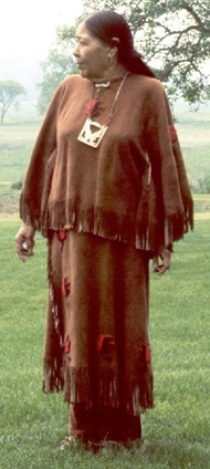 Nora Thompson Dean (1907-1984), a tribal member, language educator, and herbalist, c. 1973 Noradean.jpg
