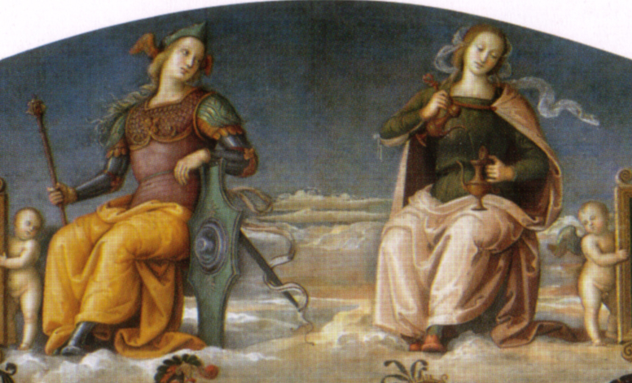 File:Perugino, fortezza e temperanza.png