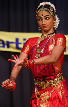 Expressió de Śṛṅgāraḥ (romanç) a Bharatanatyam