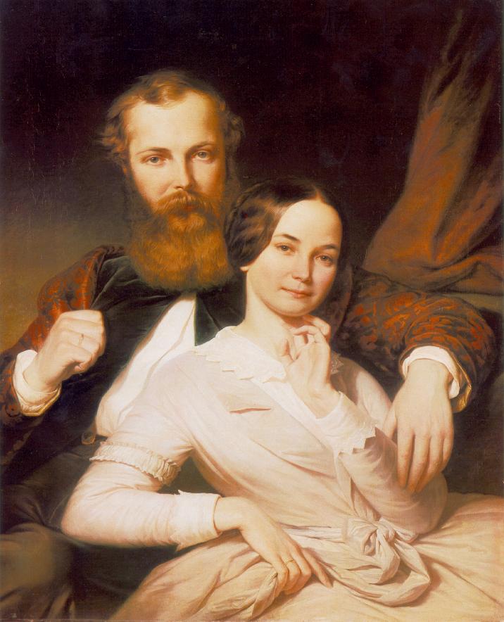 Mihály Mosonyi and his wife, by [[Henrik Weber